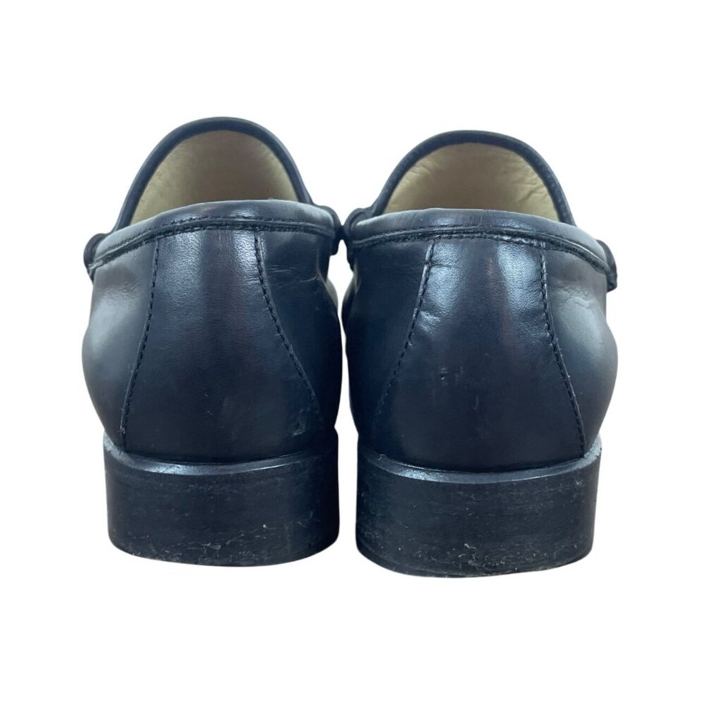 Vtg Gucci Black Leather Mocassino Pelle Mors Vit Bulgaro Horsebit Loafers Sz 6B - Picture 4 of 11